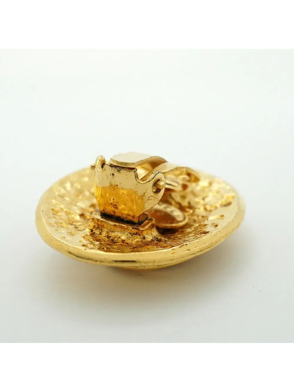 Chanel Cc Logo Oval Clip-On Earrings #357924C67B